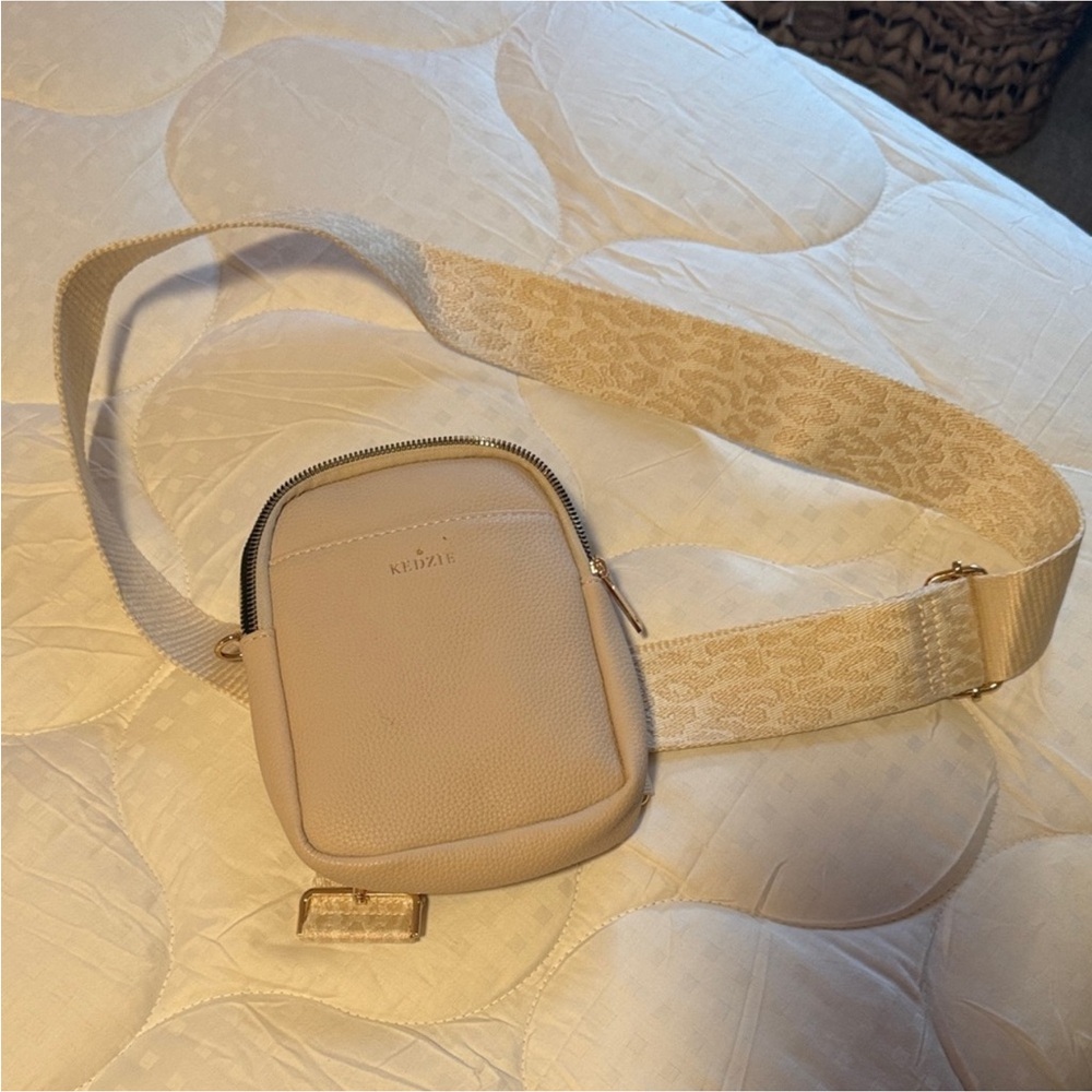 Kenzie Beige Crossbody Bag